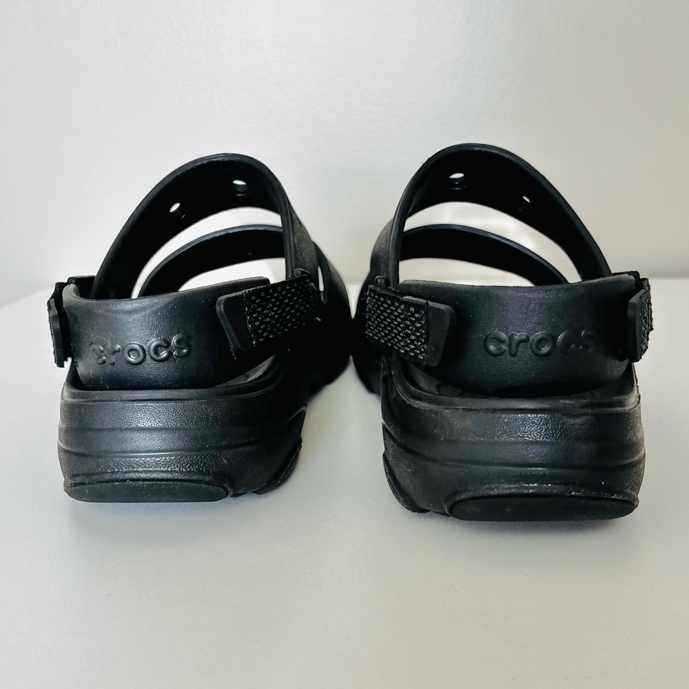 Crocs Classic All Terrain Rubber Sandals Hook & Loop Strap Unisex M10/W12 Black - Picture 11 of 11